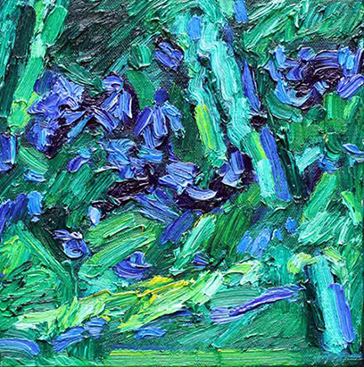 afbeelding van: Piet Snoeren, Chaotische tuin, olieverf