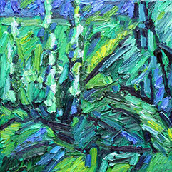 afbeelding van: Piet Snoeren, Chaotische tuin, olieverf