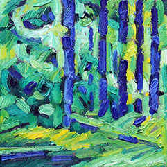 afbeelding van: Piet Snoeren, Chaotische tuin, olieverf