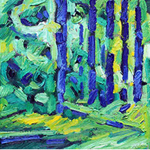 afbeelding van: Piet Snoeren, Chaotische tuin, olieverf