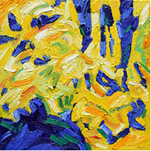 afbeelding van: Piet Snoeren, Chaotische tuin, olieverf