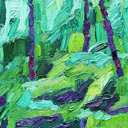 afbeelding van: Piet Snoeren, Chaotische tuin, olieverf