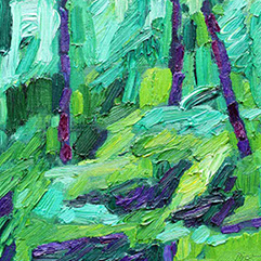 afbeelding van: Piet Snoeren, Chaotische tuin, olieverf