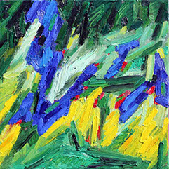 afbeelding van: Piet Snoeren, Chaotische tuin, olieverf