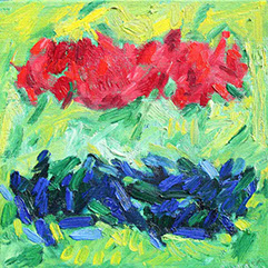 afbeelding van: Piet Snoeren, Chaotische tuin, olieverf