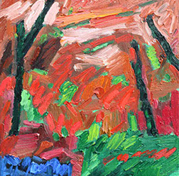 afbeelding van: Piet Snoeren, Chaotische tuin, olieverf