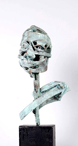 Afbeelding van bronzen beeld, Kop