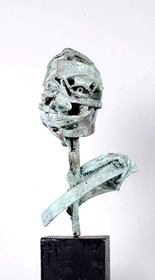 Afbeelding van bronzen beeld, Kop