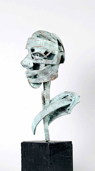 Afbeelding van bronzen beeld, Kop