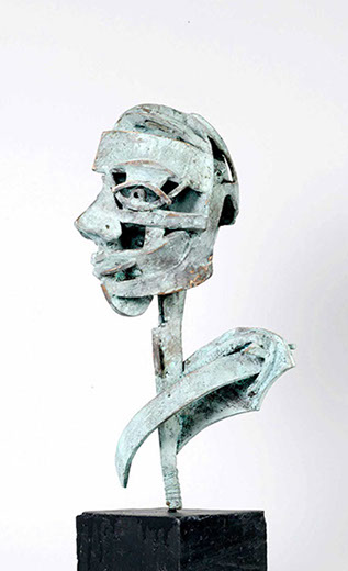 Afbeelding van bronzen beeld, Kop