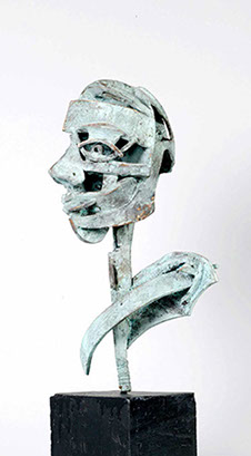 Afbeelding van bronzen beeld, Kop