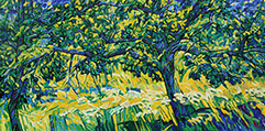 afbeelding van olieverf op linnen L'arbre de la promenade matinale, 300 x 150 cm