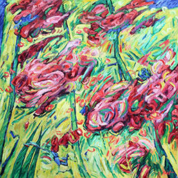 Afbeelding van een schilderij, thema: levensdrift, titel De zomer