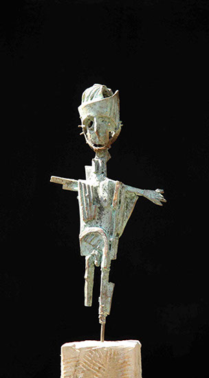 Afbeelding van bronzen beeld, Vogelverschrikker 1