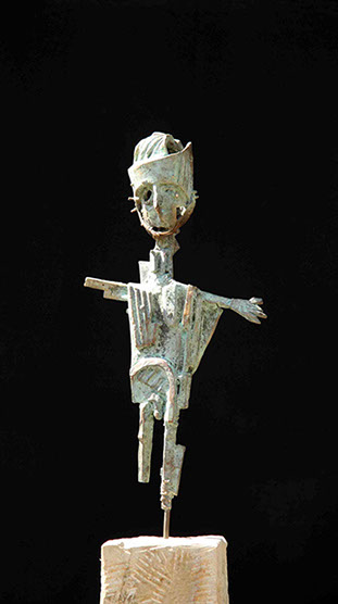 Afbeelding van bronzen beeld, Vogelverschrikker 1