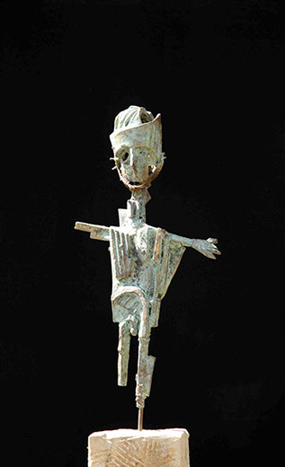 Afbeelding van bronzen beeld, Vogelverschrikker 1