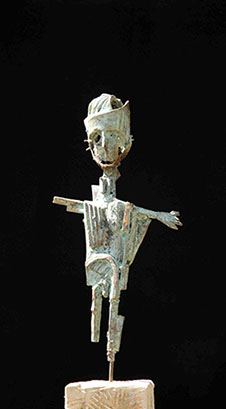 Afbeelding van bronzen beeld, Vogelverschrikker 1