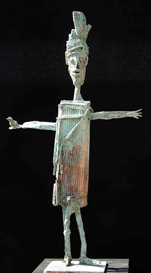 Afbeelding van bronzen beeld, Vogelverschrikker 2