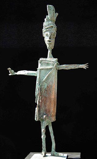 Afbeelding van bronzen beeld, Vogelverschrikker 2