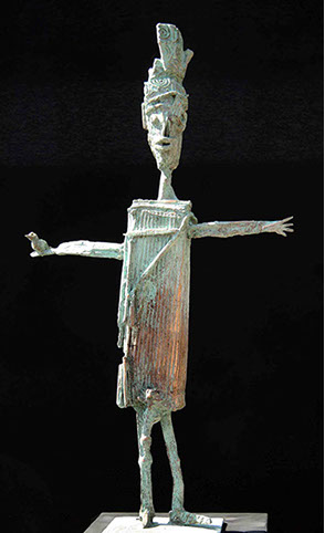 Afbeelding van bronzen beeld, Vogelverschrikker 2