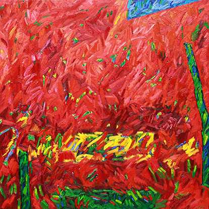 Afbeelding van een schilderij, thema: levensdrift, titel Dronken van de lente II