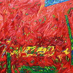 Afbeelding van een schilderij, thema: levensdrift, titel Dronken van de lente II