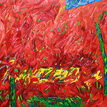 Afbeelding van een schilderij, thema: levensdrift, titel Dronken van de lente II