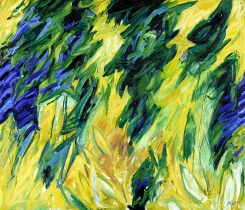 Afbeelding van een schilderij, thema: levensdrift, titel Lente