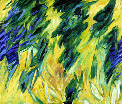 Afbeelding van een schilderij, thema: levensdrift, titel Lente