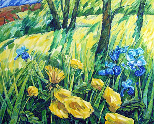 afbeelding van olieverf op linnen, Lente