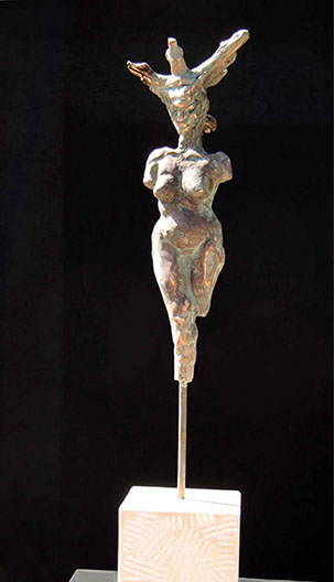 Afbeelding van bronzen beeld, Leda