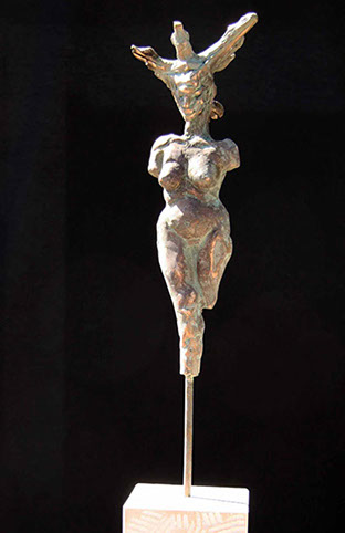 Afbeelding van bronzen beeld, Leda