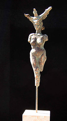 Afbeelding van bronzen beeld, Leda