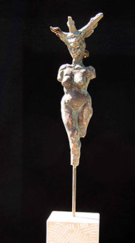 Afbeelding van bronzen beeld, Leda