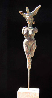 Afbeelding van bronzen beeld, Leda