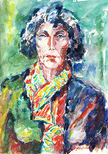Portret in aquarel, Martha