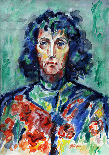 Portret in aquarel, Martha