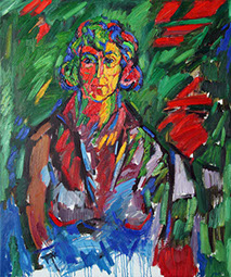 Portret in olieverf, Martha, 2017