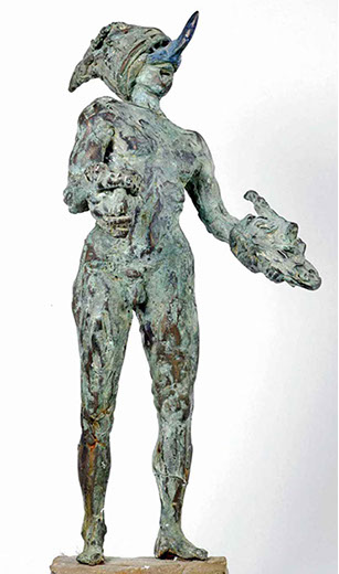 Afbeelding van bronzen beeld, Maskerkoning