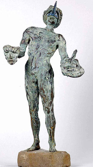 Afbeelding van bronzen beeld, Maskerkoning