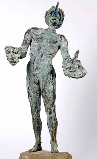 Afbeelding van bronzen beeld, Maskerkoning