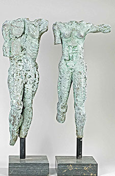 Afbeelding van bronzen beelden, Paar