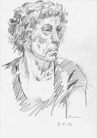 Portretstudie in potlood, Martha