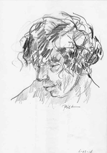 Portretstudie in potlood, Martha