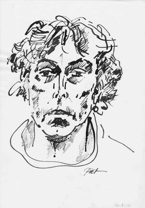 Portretstudie in Chinese inkt, Martha