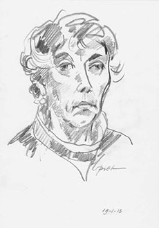 Portretstudie in potlood, Martha