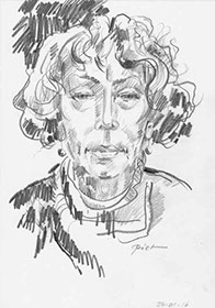 Portretstudie in potlood, Martha