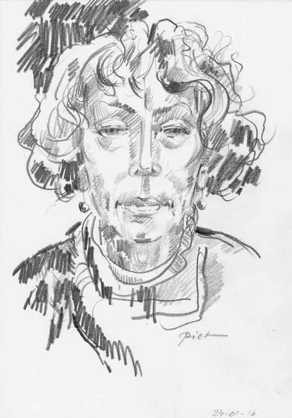 Portretstudie in potlood, Martha