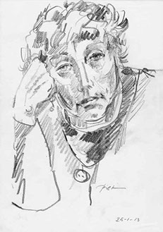 Portretstudie in potlood, Martha