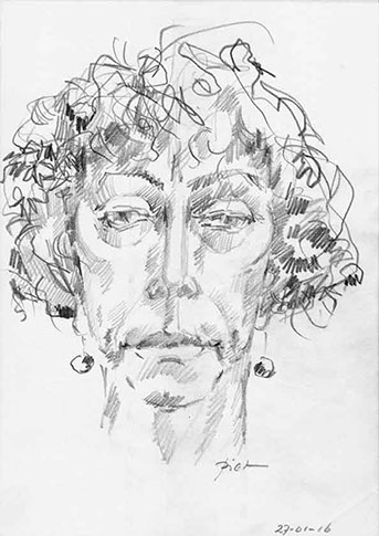 Portretstudie in potlood, Martha